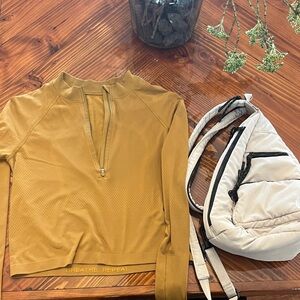 Lululemon top and free people bag